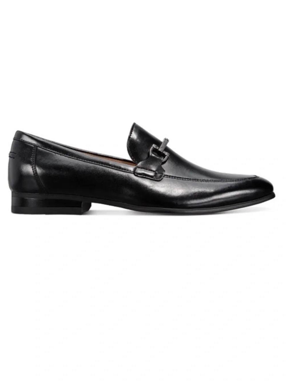 Alfani Black Leather Bit-Trim Slip-On Loafer